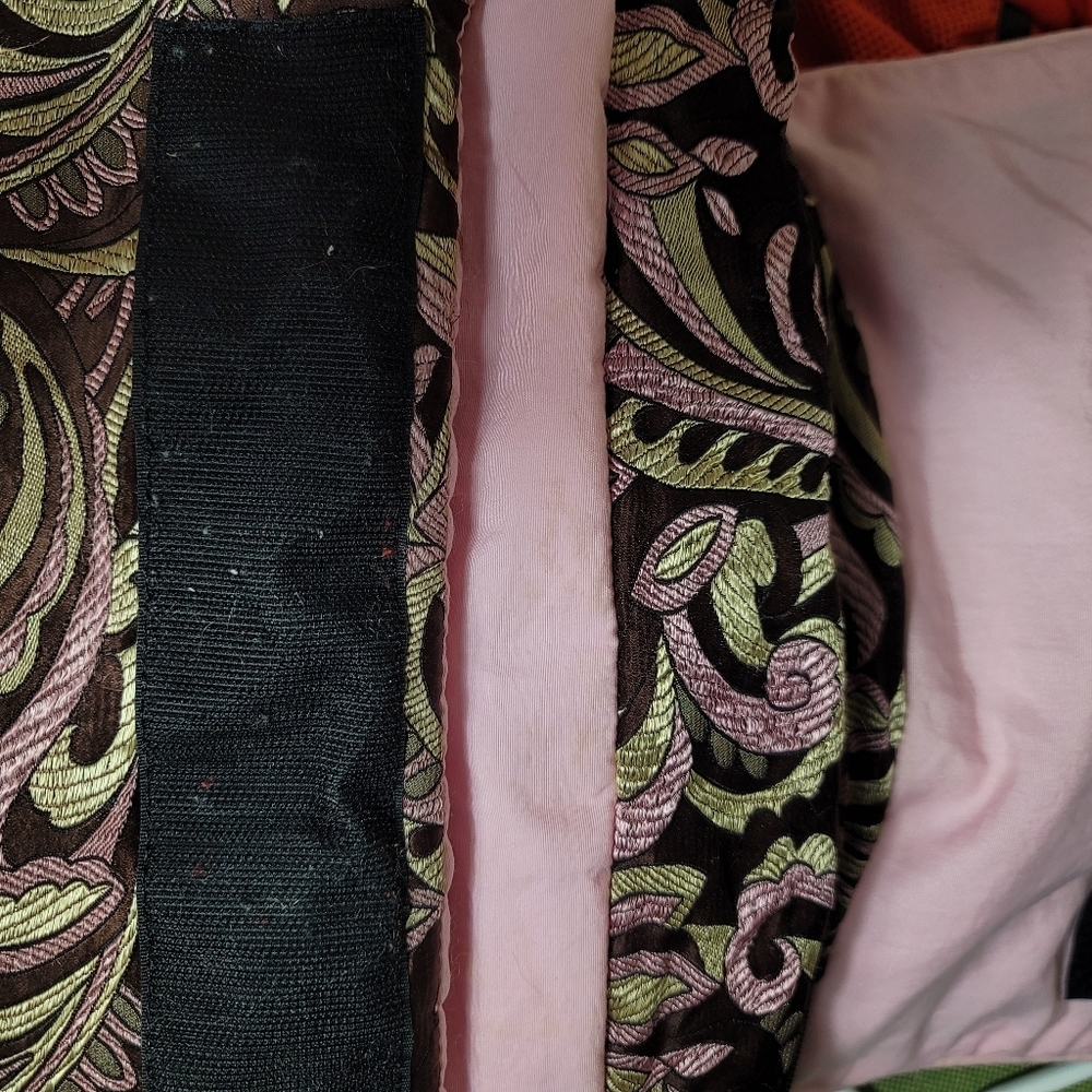 Petunia Pickle Bottom Brown Pink Tan Floral Paisley Diaper Bag - Picture 4 of 16